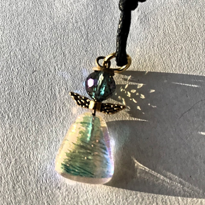 Skinnende engle i blå/orange farver