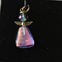 Skinnende engle i blå/orange farver