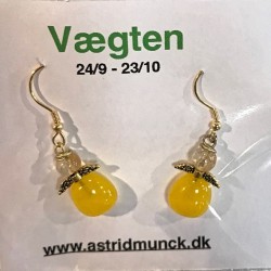 Vægt - gule øreringe