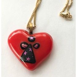 Rødt Hjerte med engel