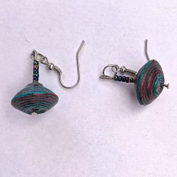 Turkise og orange papirsøreringe