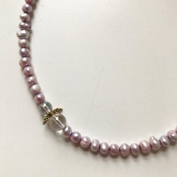 Ferskvandsperlekæde med engel