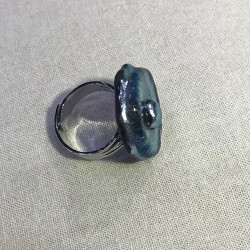 Smuk lys blå/grålig glasring