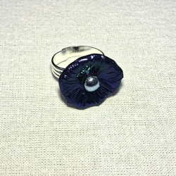 Ring i mørk lilla glas