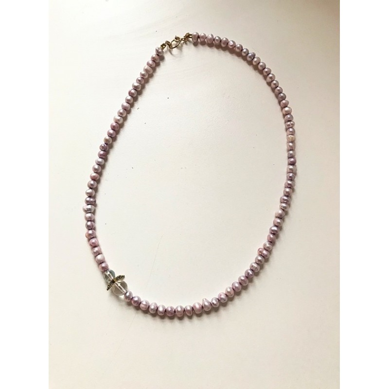 Ferskvandsperlekæde med engel