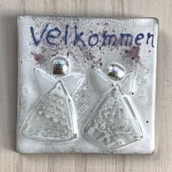 Lille velkommenskilt med engel