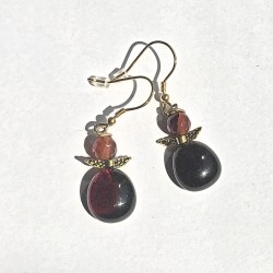 Forgyldte sølvøreringe med engle