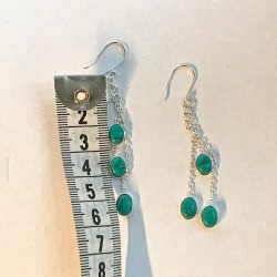 Turkis sølv øreringe