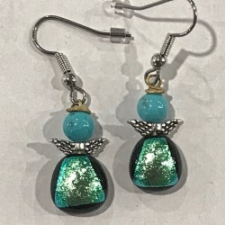 Skinnende Sandalforn øreringe