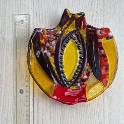 Glasskål og granatæbler