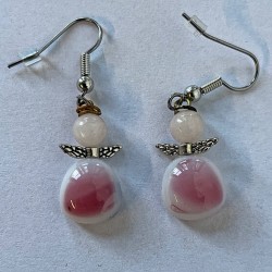 Lyserøde Ariel øreringe