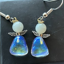 Krebsen - øreringe med månesten