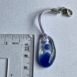 Mini engel til tasken - blålig