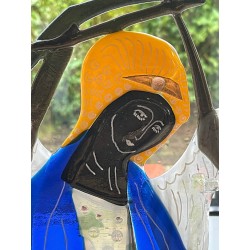 Skt Michael ikon i glas