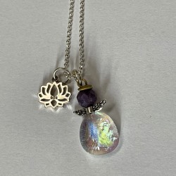 sølv blomst med engel