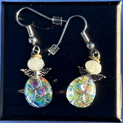 Skinnende engle øreringe