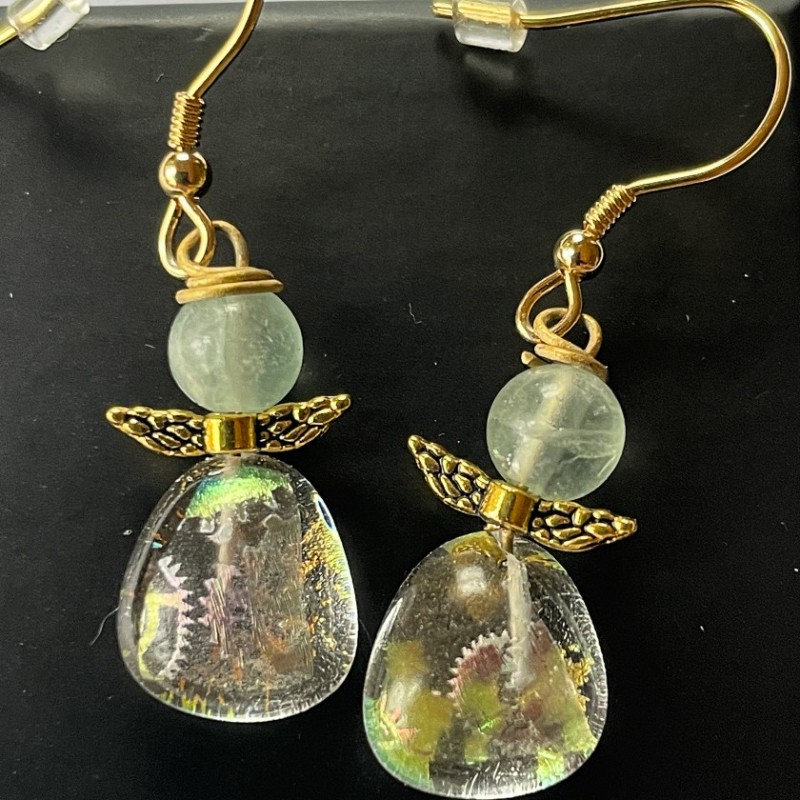 Smukke engle med flourit sten