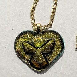 Grønt hjerte med engel