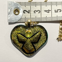 Grønt hjerte med engel