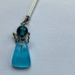 Blå engel til bilen med...