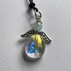 Gylden engel med akvamarin