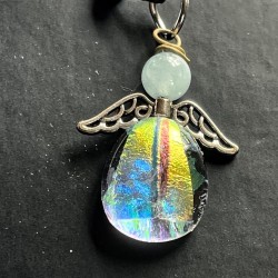 Gylden engel med akvamarin