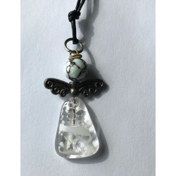 Hvid mønstret engel