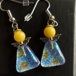 Blå smukke transparente engle