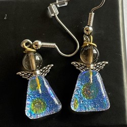 Blålige engleøreringe med...