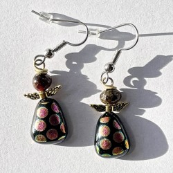 Prik øreringe med rav