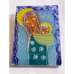 Maria ikon med Jesus på ryggen