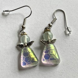 Grøn flourit øreringe