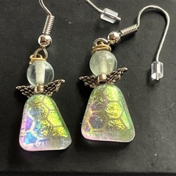 Grøn flourit øreringe