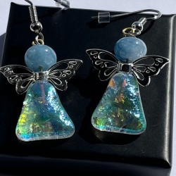 Øreringe med akvamarin