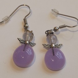 Lyngfarvede øreringe