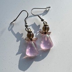 Smukke glasøreringe med...