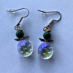 Grønne skinnende engleøreringe