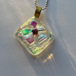 Smuk glasblomst smykke