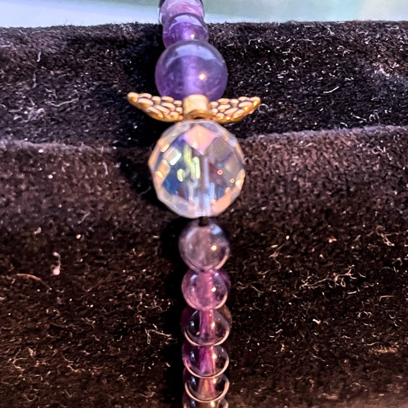 Armbånd med engel ametyst