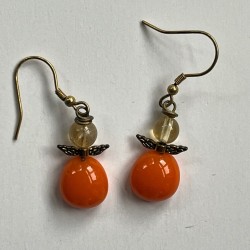 Orange øreringe