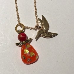 Glasvedhæng og engel 