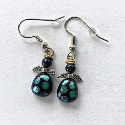 Orange øreringe med ametyst