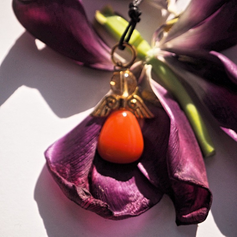 Orange engel med citrinhoved