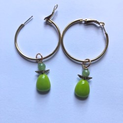 Messing runde øreringe