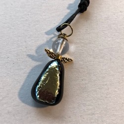 Sort/sølv elegant engel