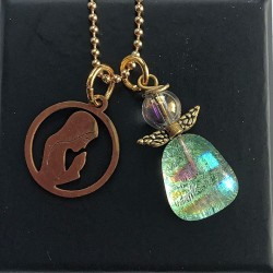 Grøn/orange engel der skinner