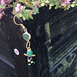 Grønne transparente øreringe