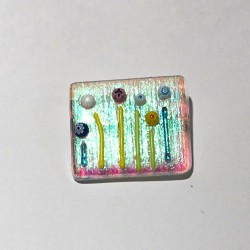 Blomster broche i glas