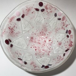 Engleskål i lys rød og lilla farver