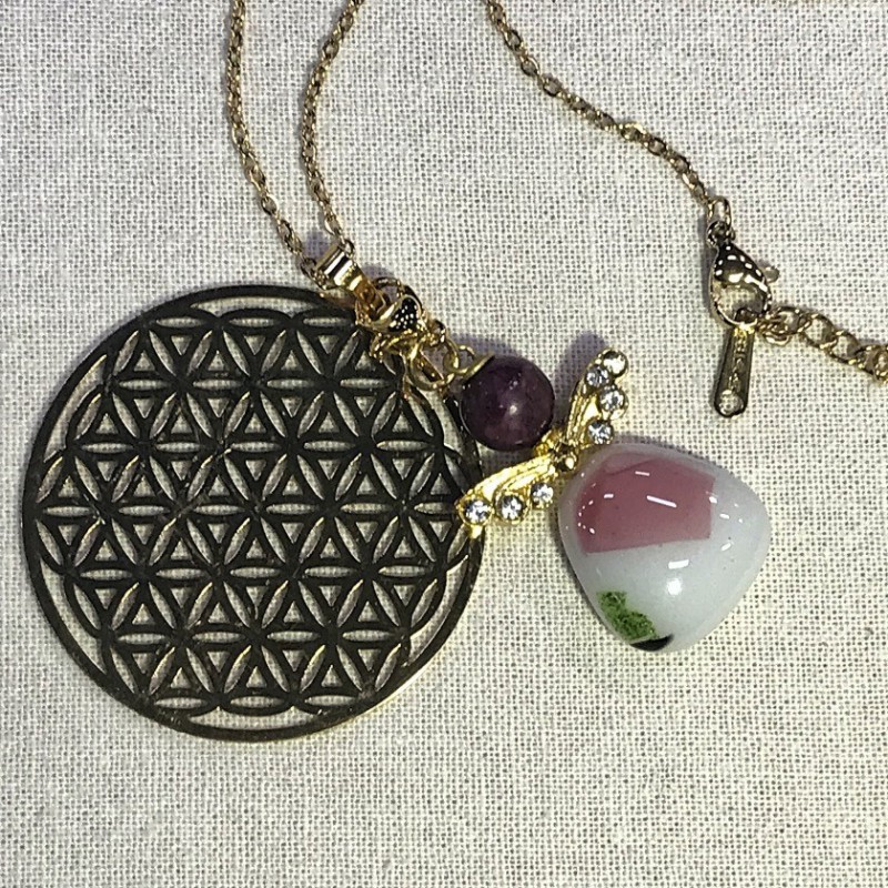 Grøn/blå skinnende engel